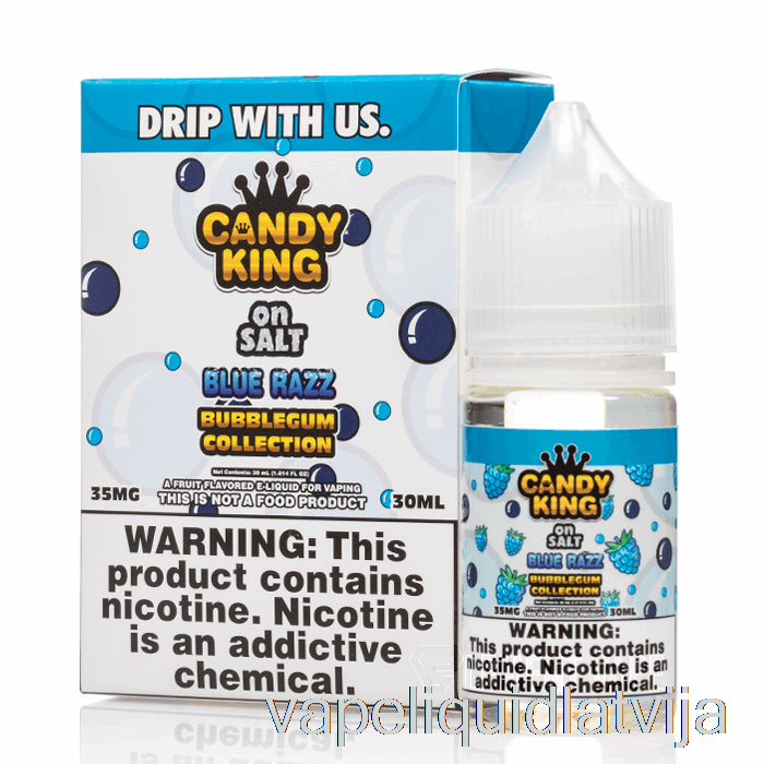 Blue Razz Bubblegum Kolekcija - Candy King On Salt - 30ml 35mg Vape šķidrums